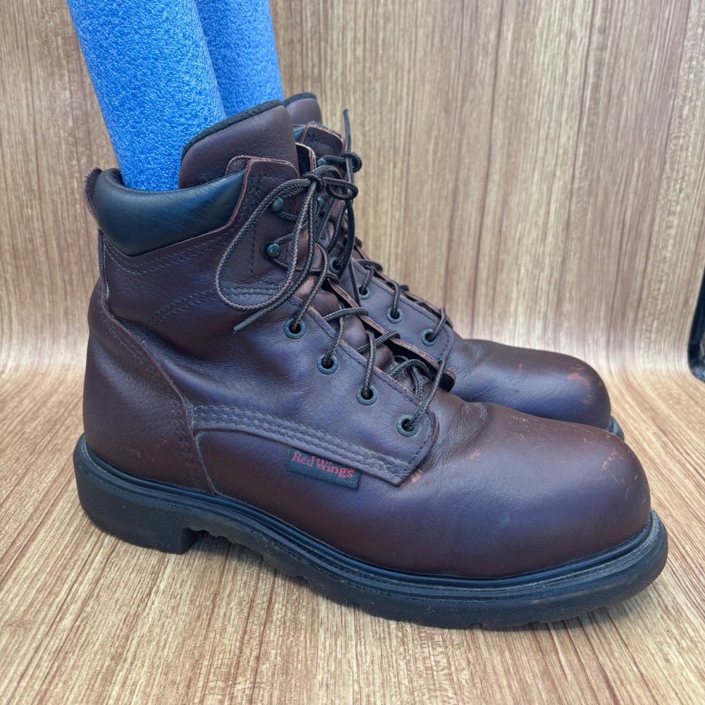 Red Wing 2406 Work Boots Mens 9 Brown Steel Toe EH Leather Made in USA